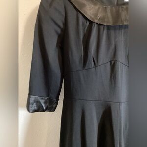1930s fit and flare Vintage black dress